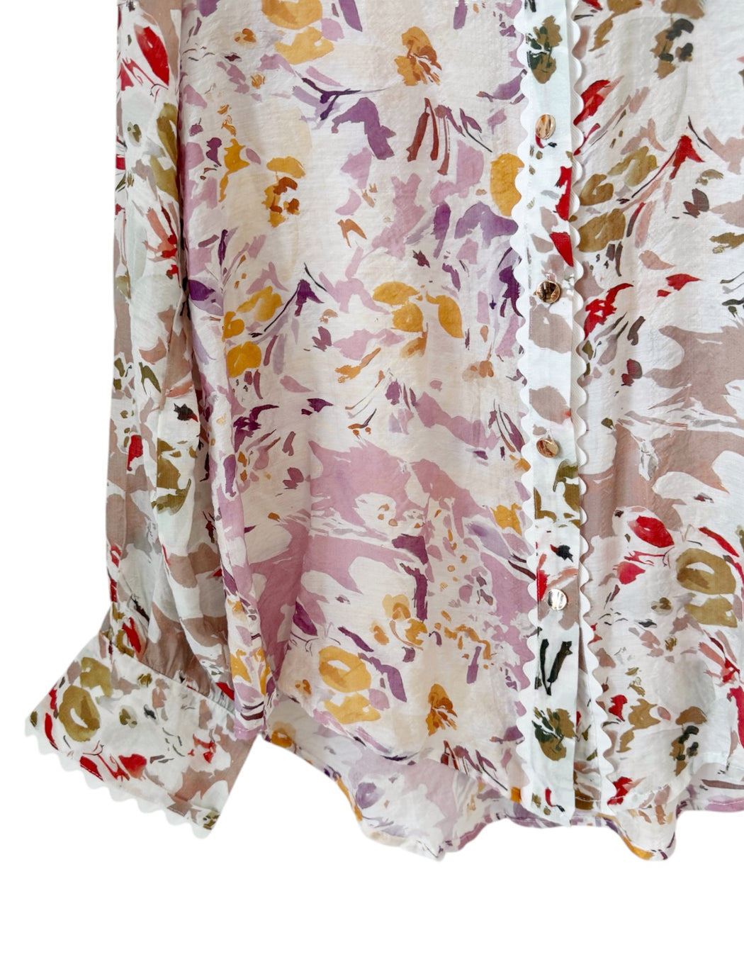 Balloon Sleeve Blouse - Floral multi
