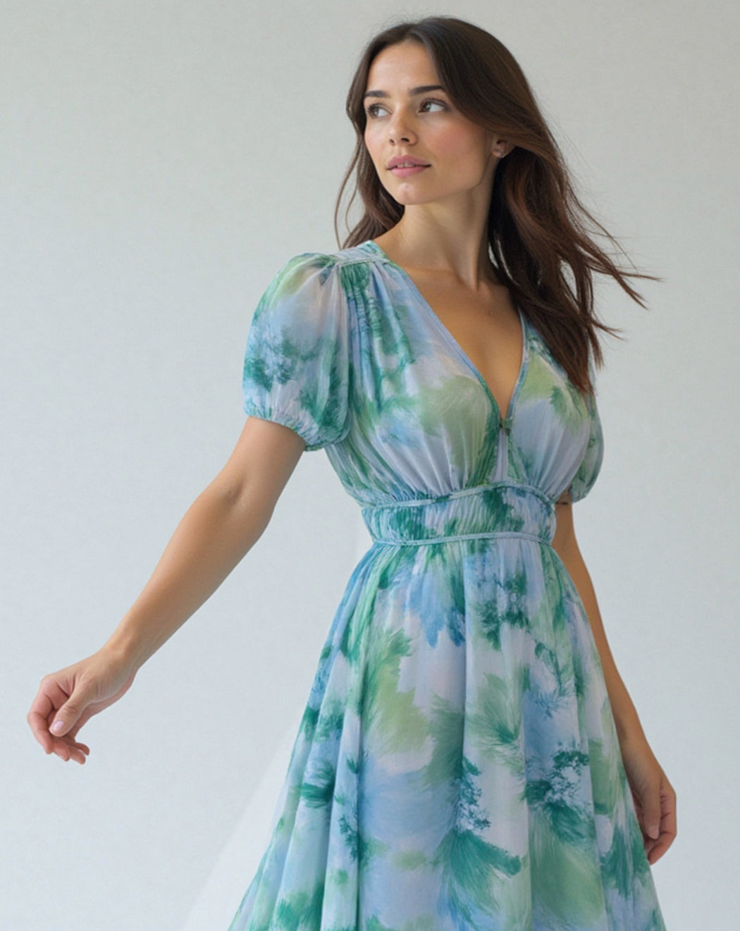 Cleo Maxi Dress - Blue multi Floral