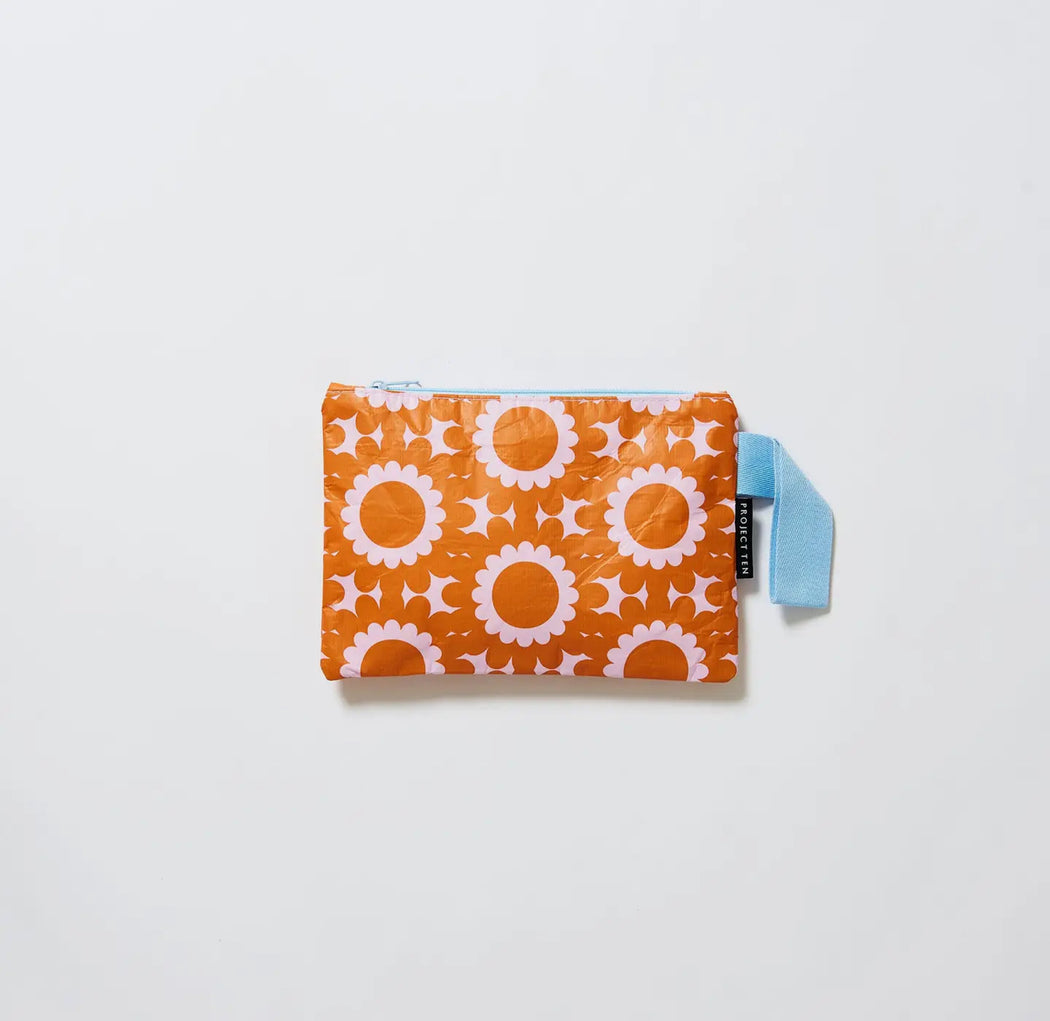 Project Ten Small Zip Pouch - Geo Floral