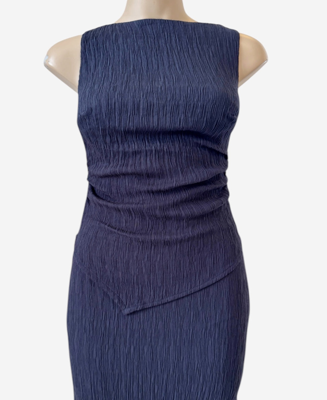 Crinkle Skirt Set - Navy
