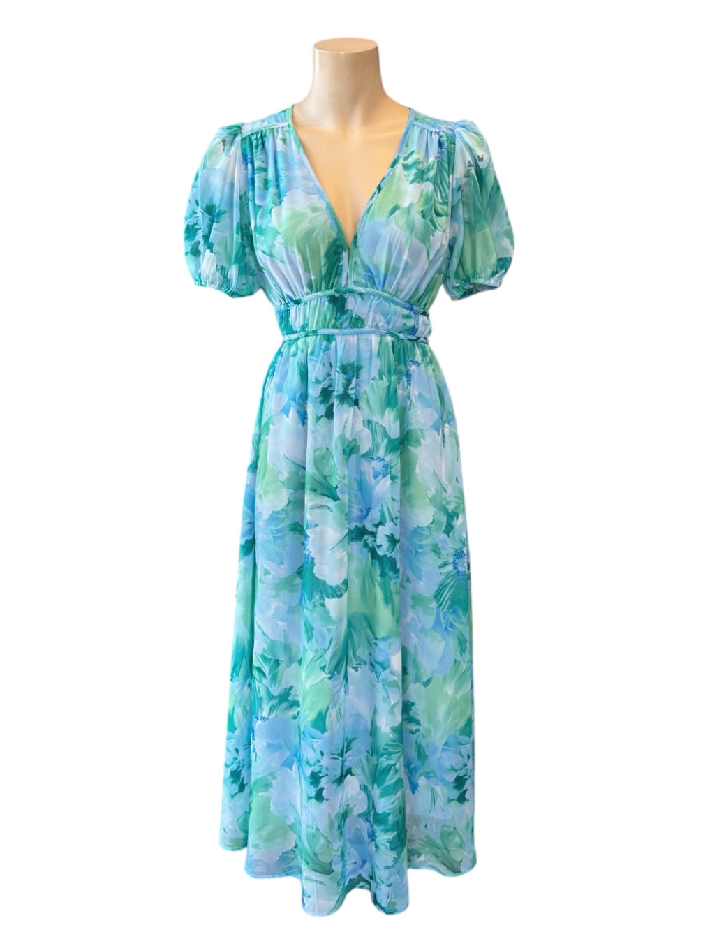Cleo Maxi Dress - Blue multi Floral