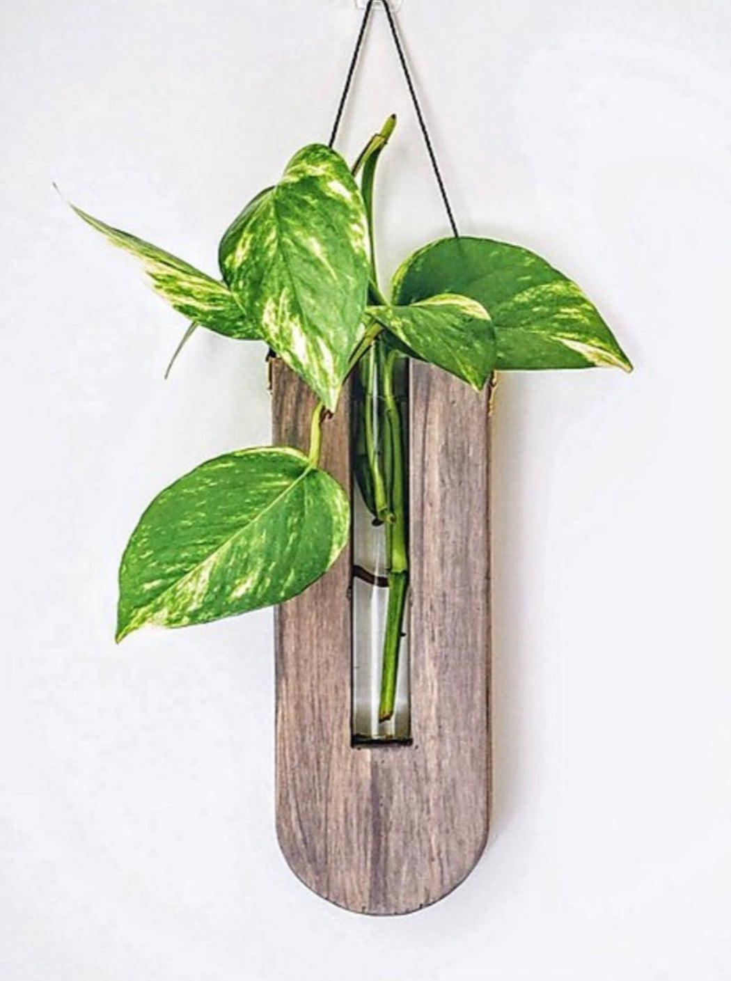 Timber wall hanger - Drop, Grey wash