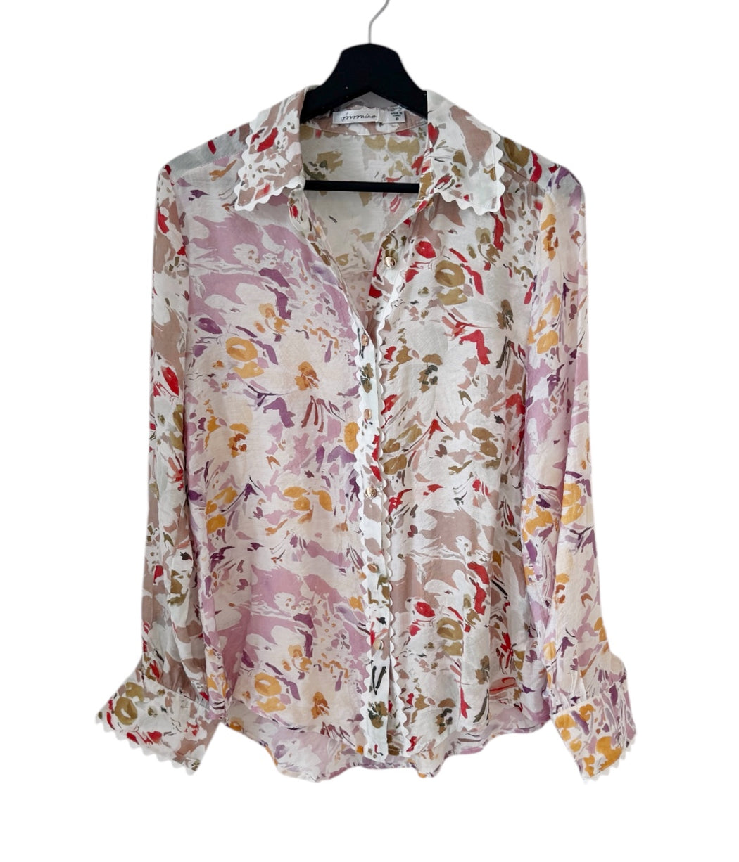 Balloon Sleeve Blouse - Floral multi
