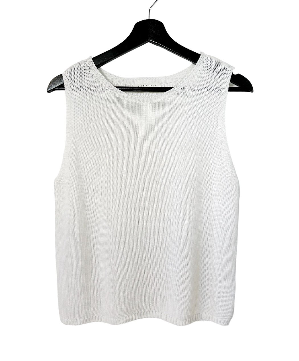 Little Lies Knit Spring Tank Top - Ivory