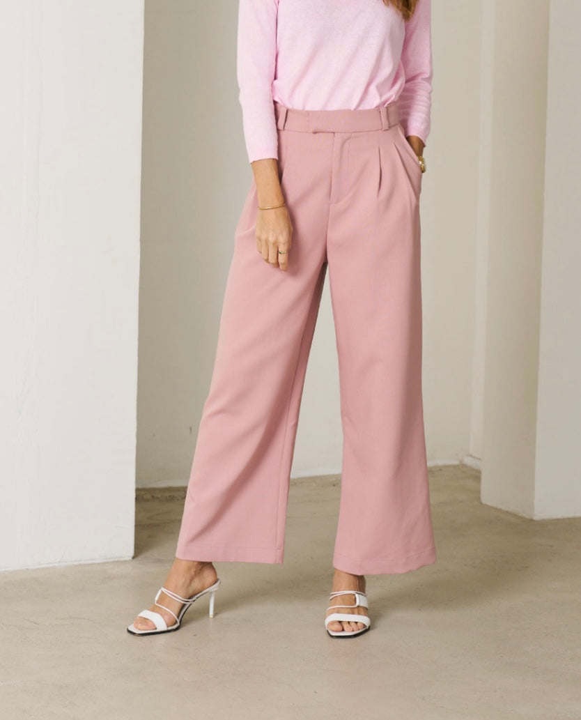 Fitted waist Pants - Pink