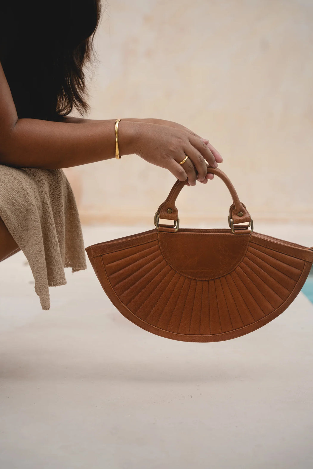 Hobo and Hatch Genuine Leather Soleil Grande Tote - Chestnut antique