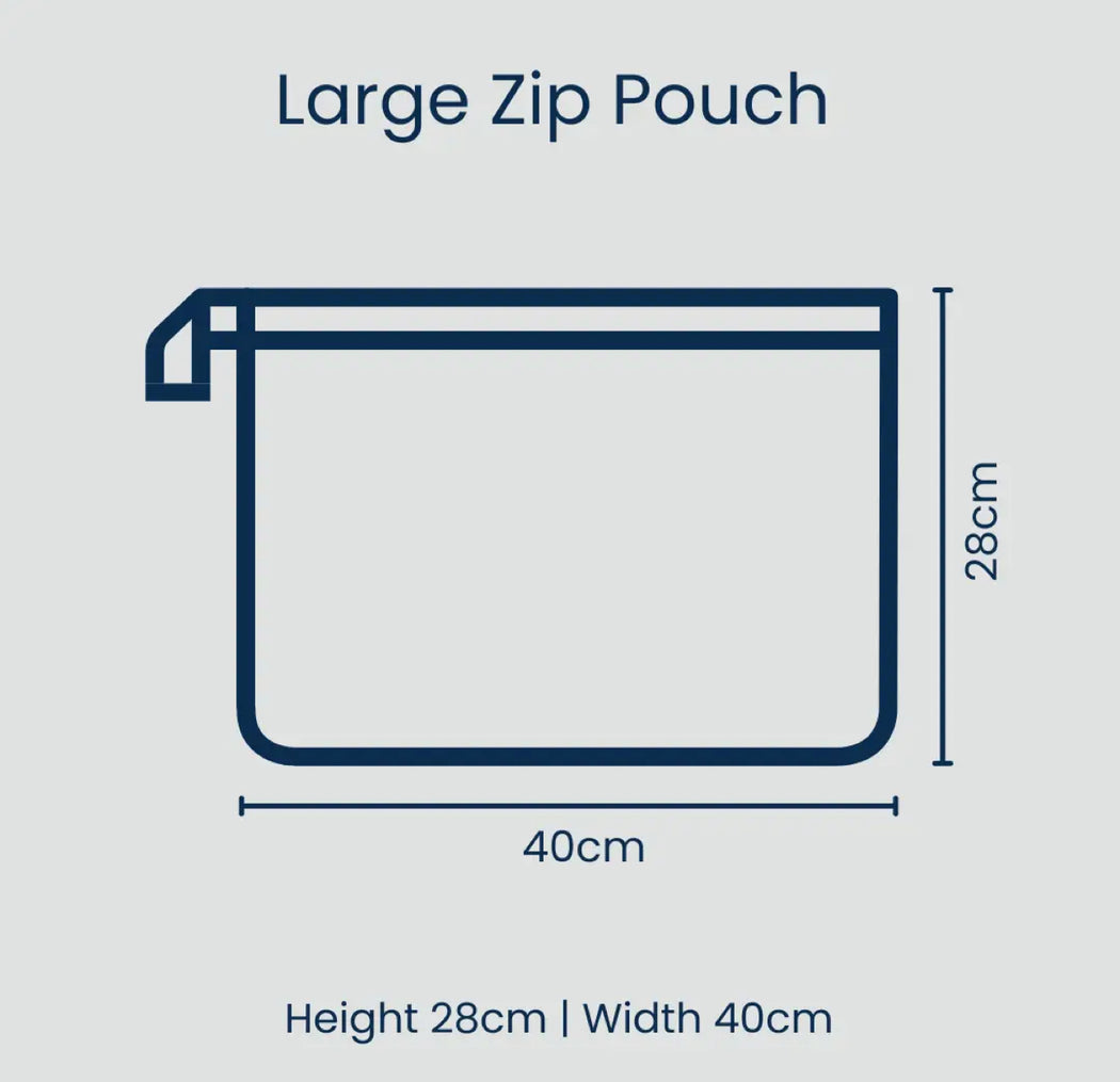 Project Ten Large Zip Pouch - Geo Floral