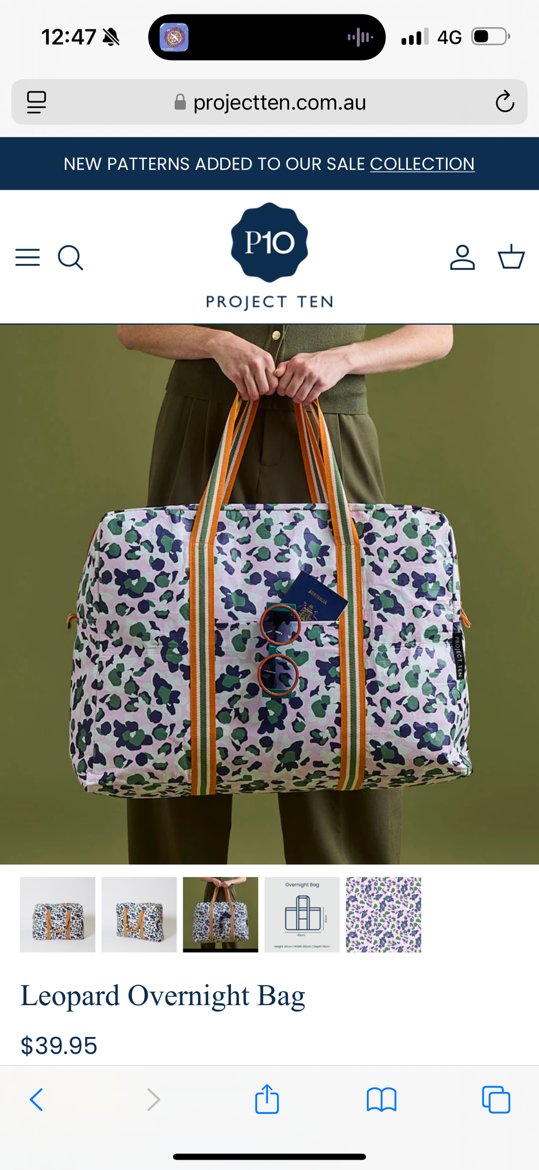 NEW PRODUCT - Project Ten Overnight Bag - Leopard