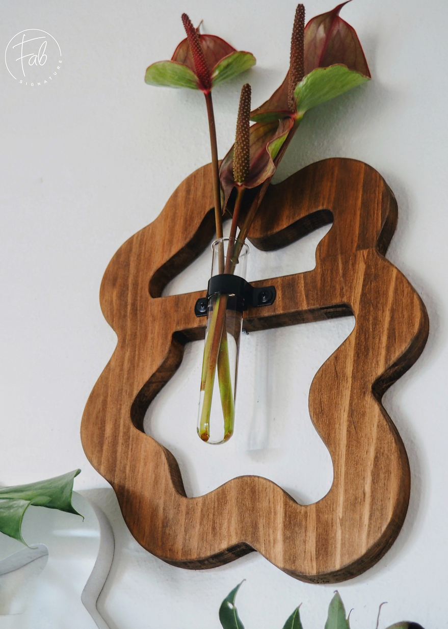 Timber wall hanger - Splash, Walnut