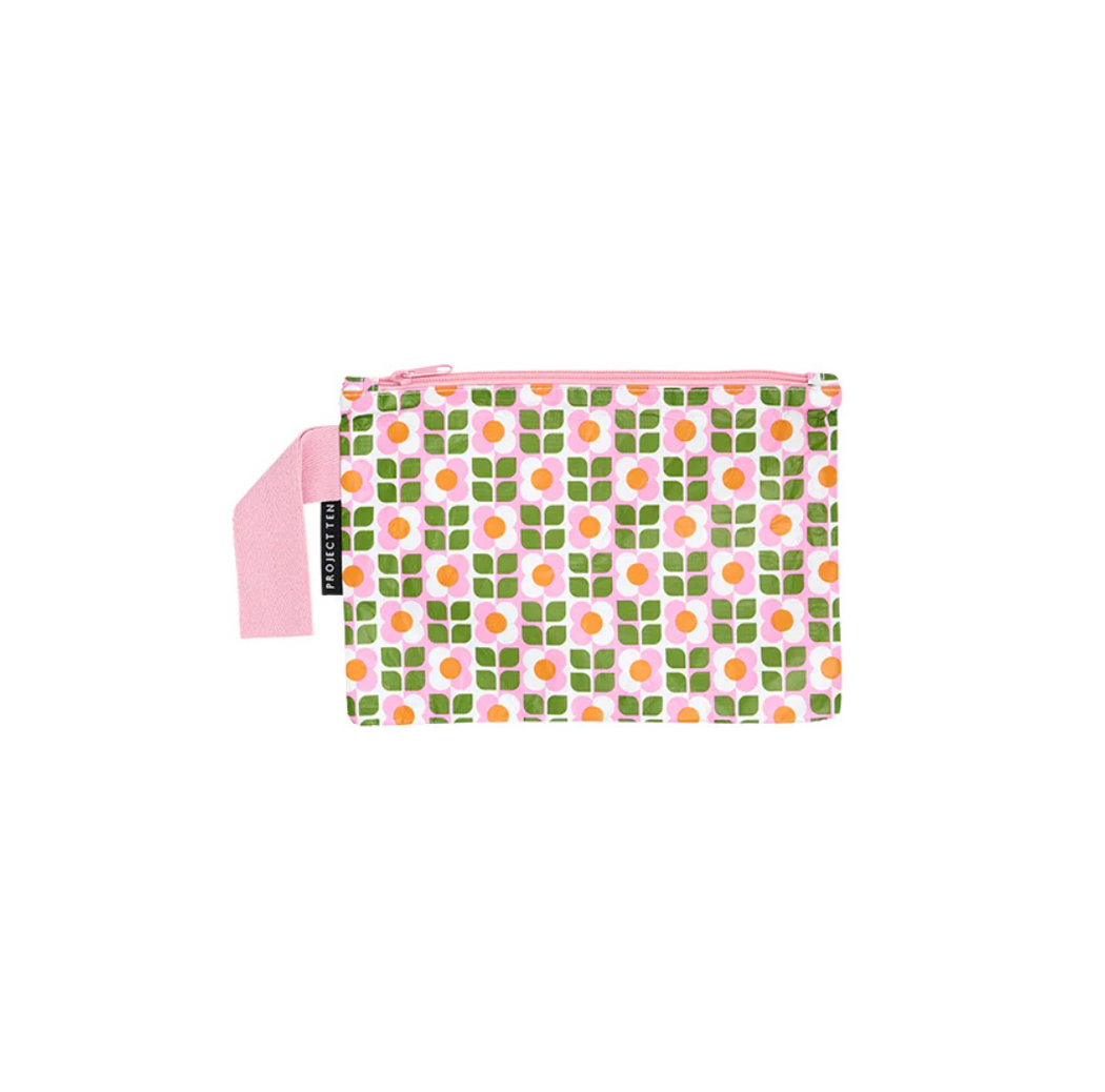Project Ten Small Zip Pouch - Flower field