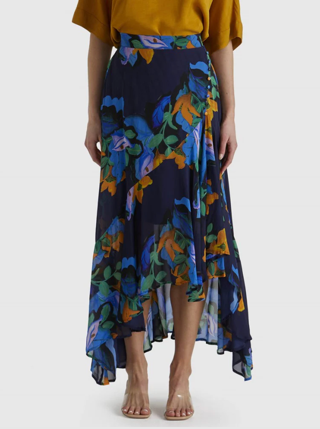 Fate & Becker Twilight Midi Skirt- Floral