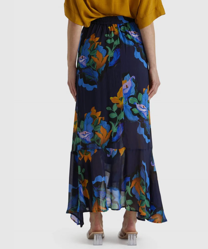 Fate & Becker Twilight Midi Skirt- Floral