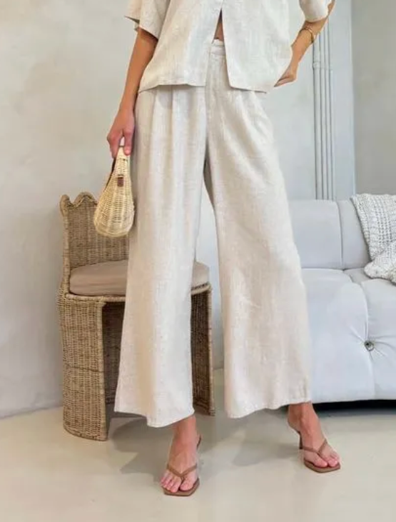 Alania Linen blend Set - Natural