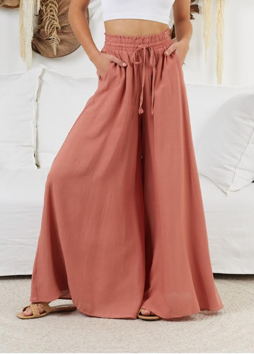 Palazzo Pants - Dusty Pink