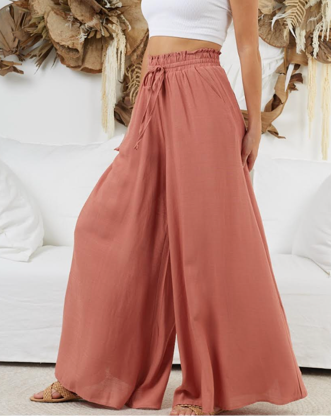 Palazzo Pants - Dusty Pink