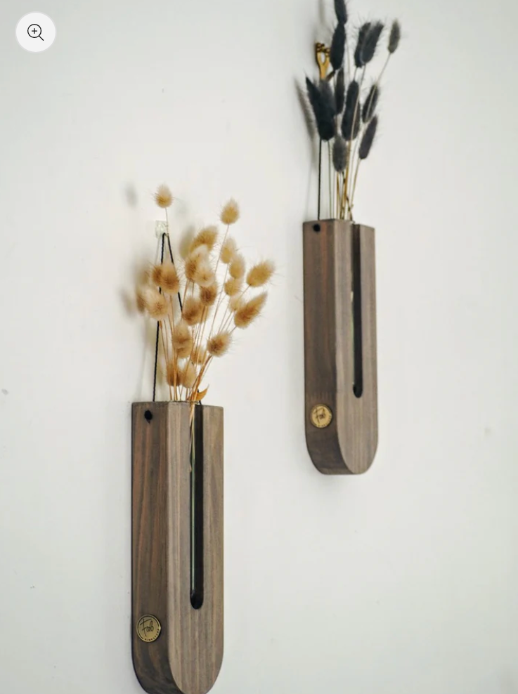 Timber wall hanger - Drop, Grey wash