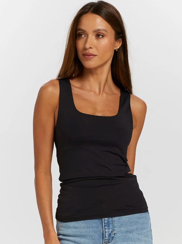Reversible Staple Tank Top - Black