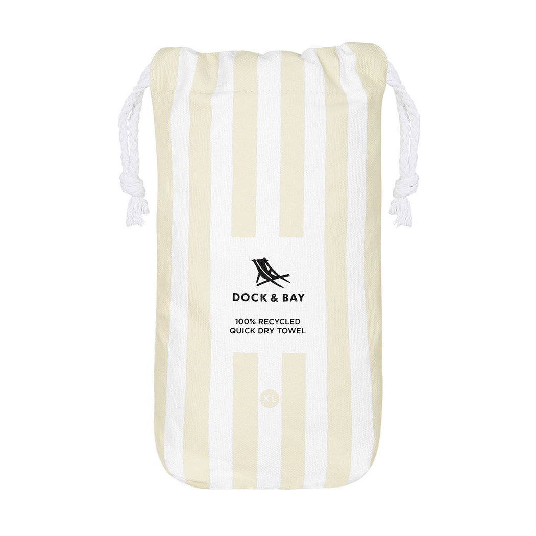 Dock & Bay 100% Recycled Towel - Bora Bora Beige L - 160cm x 80cm