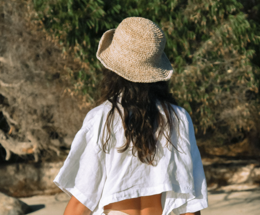 Hemp + Cotton Woven Hat - by hobo & hatch - bucket - Natural