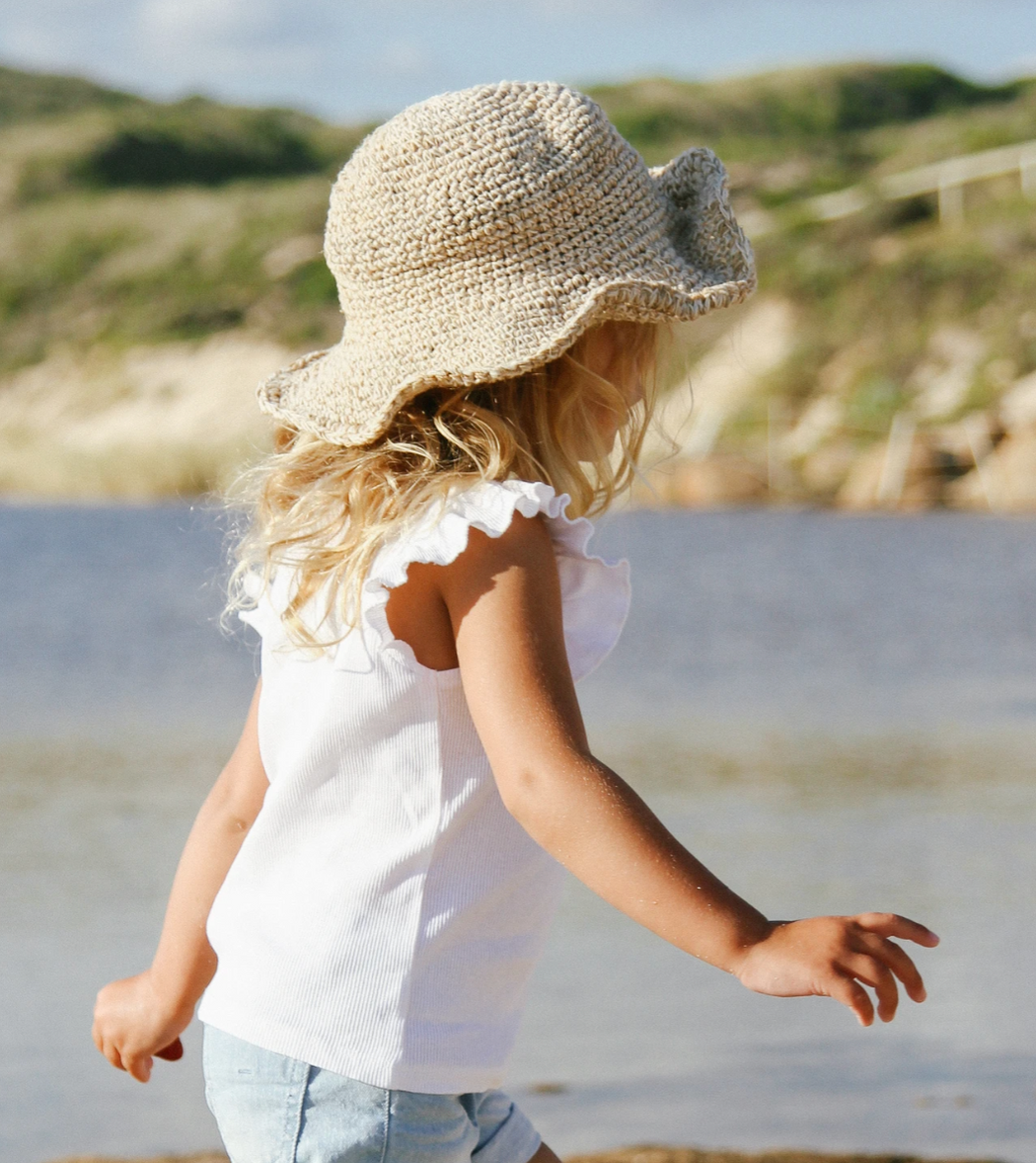 Hemp + Cotton Kids Bucket Hat - Natural
