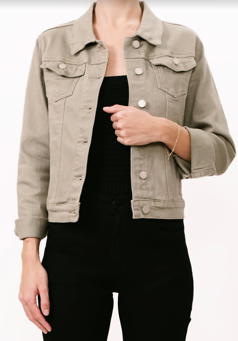 Staple Denim Jacket - Sage green