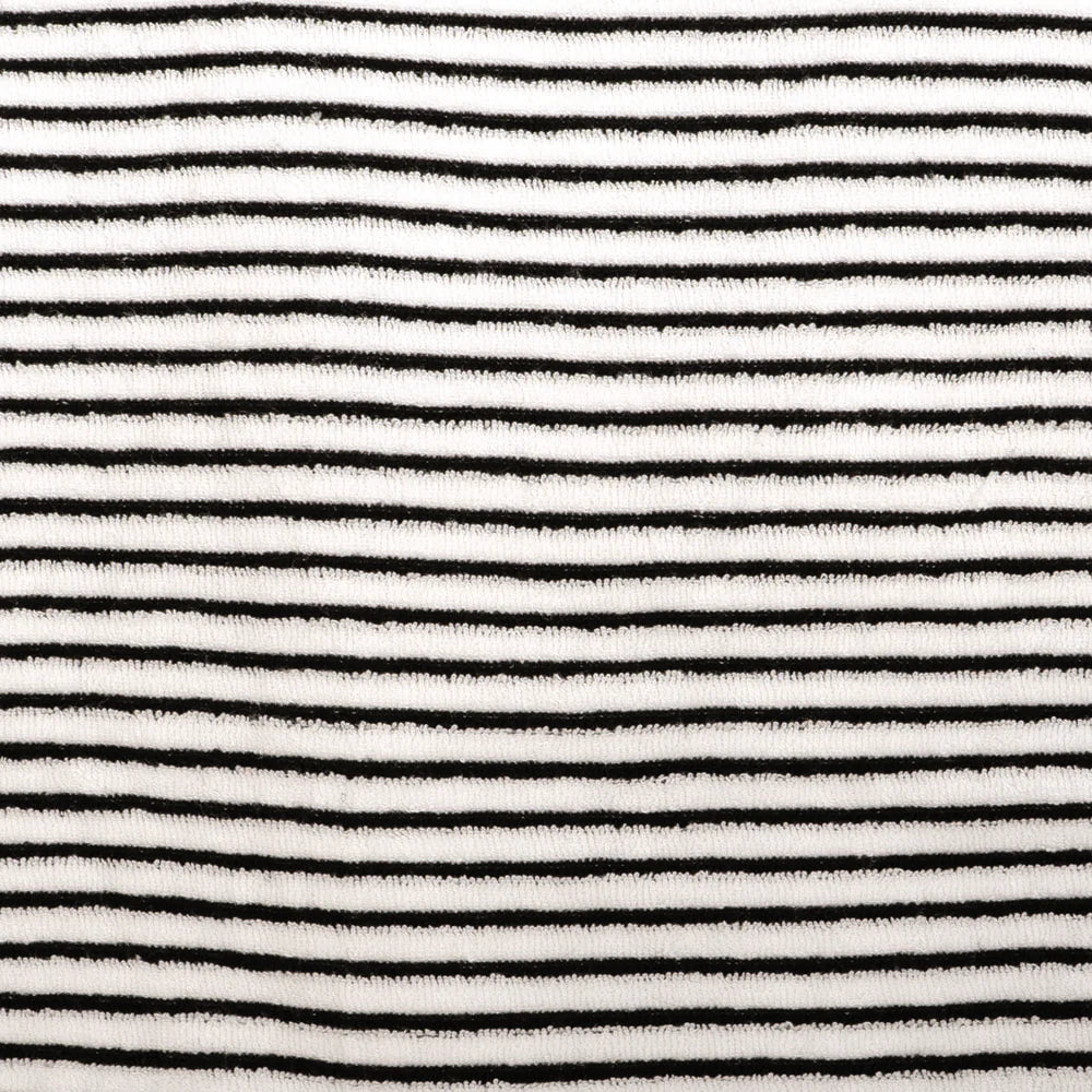 Adult towel Poncho - Black and White stripe