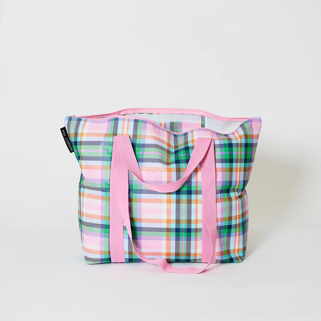 Project Ten Zip Tote Bag - Plaid