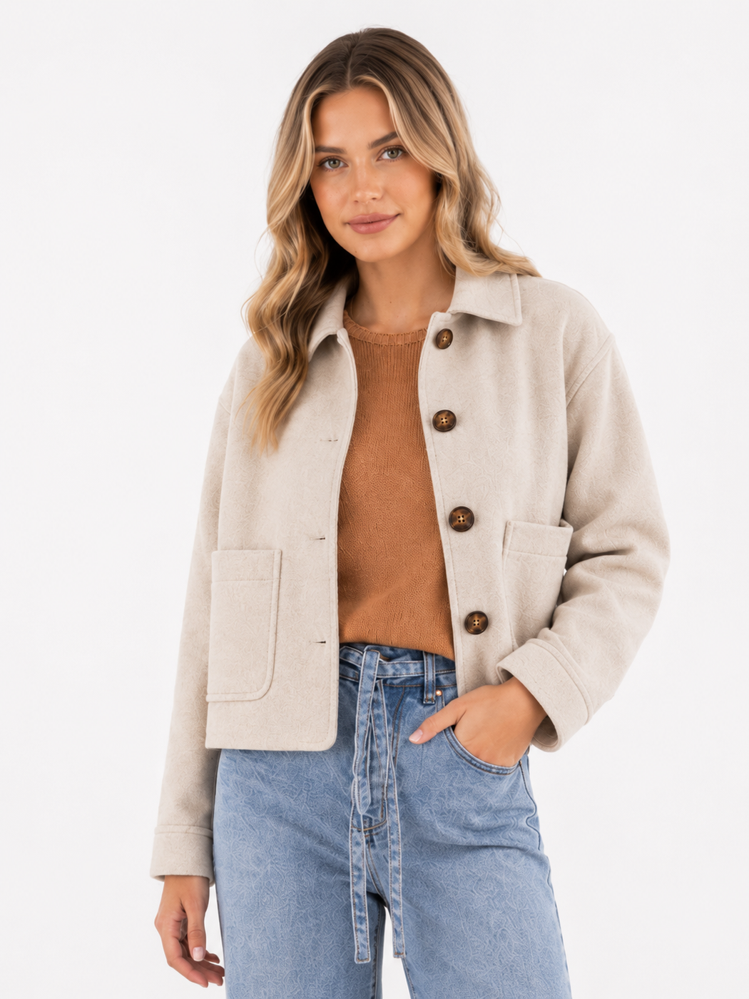 Button down Jacket - Beige