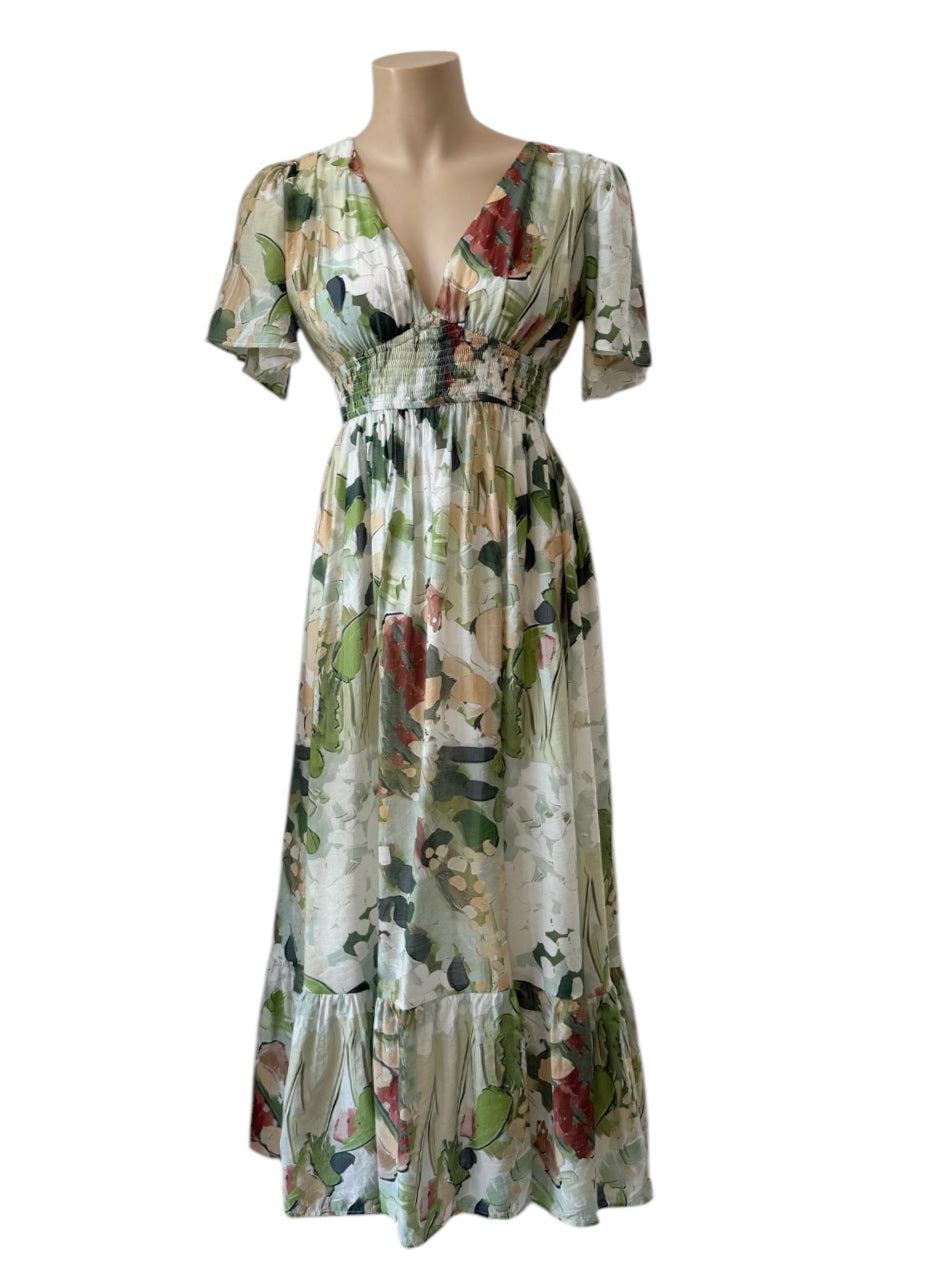 Eden Maxi Dress - Green Multi