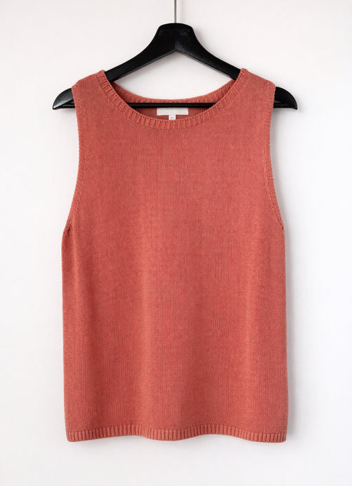 Little Lies Knit Spring Tank Top - Coral