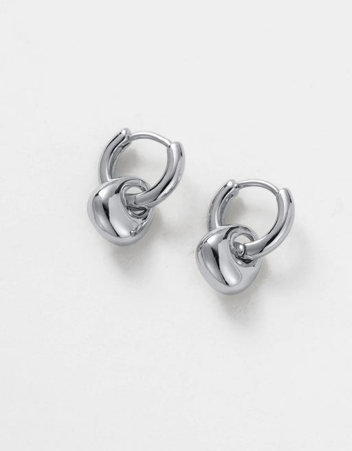 Zafino Rhodium Plated Sadie Hoop - Silver