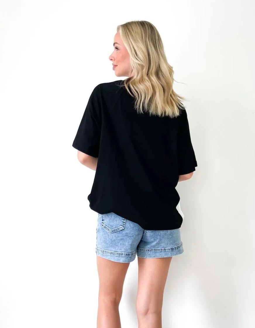 Splice Tee - Black and white