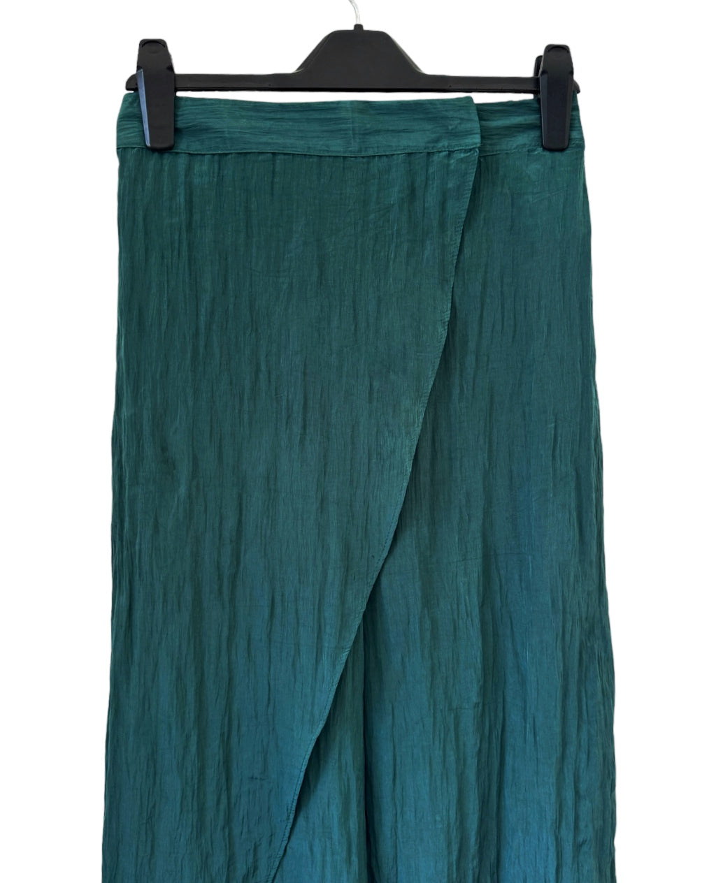 Crinkle wrap detail Pants - Teal