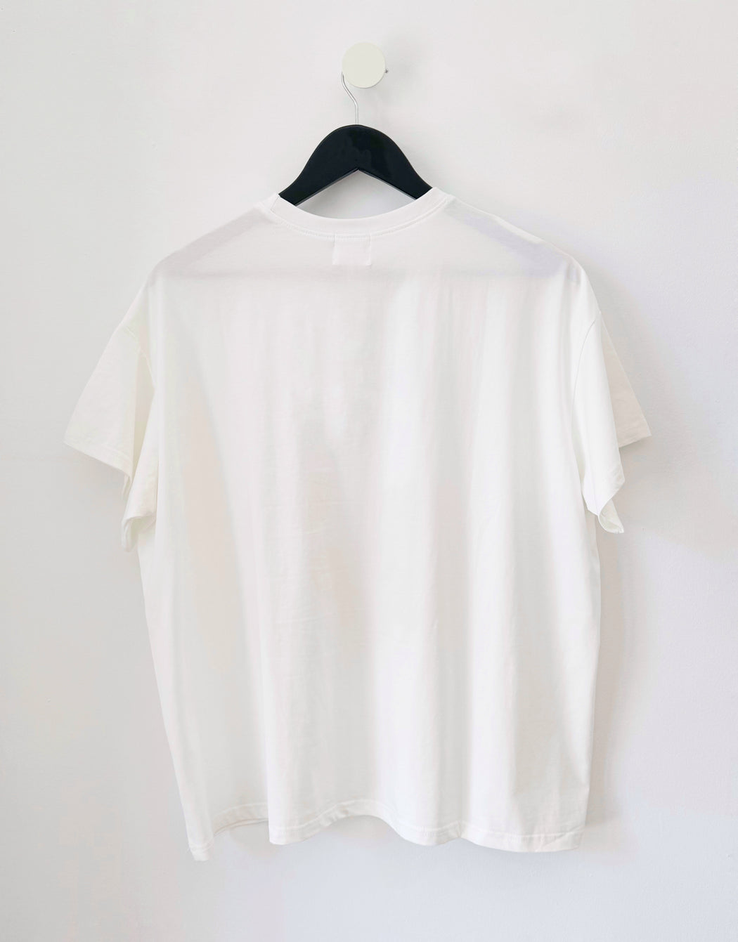 Cotton blend Oversize Tee - White Valencia Print