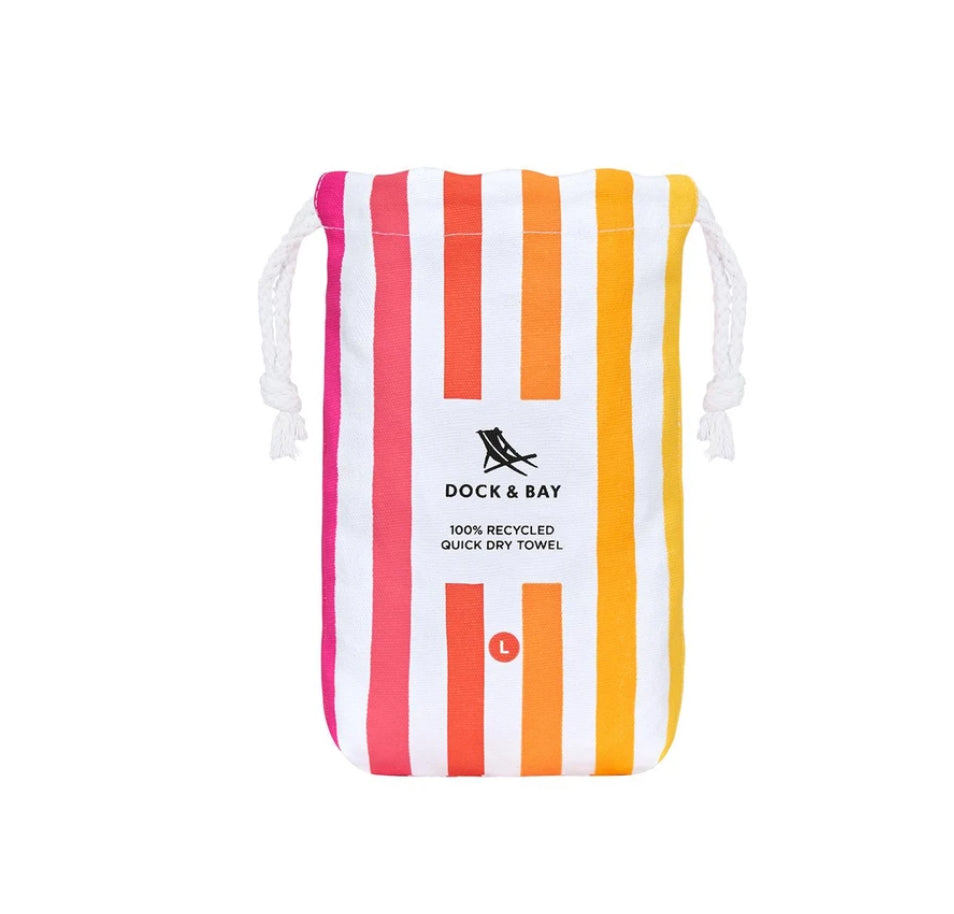 Dock & Bay 100% Recycled Towel - Peach sunrise