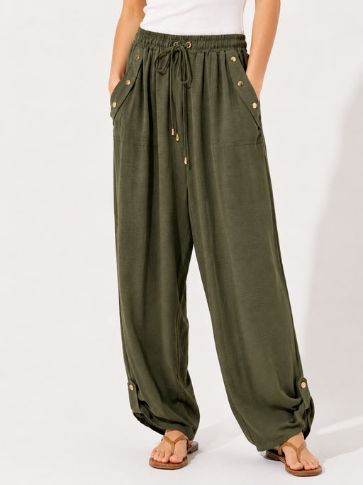 Tab bottom Pants - Khaki