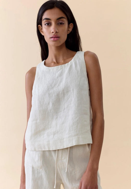 Little Lies Jude Linen Tank Top - Magnolia