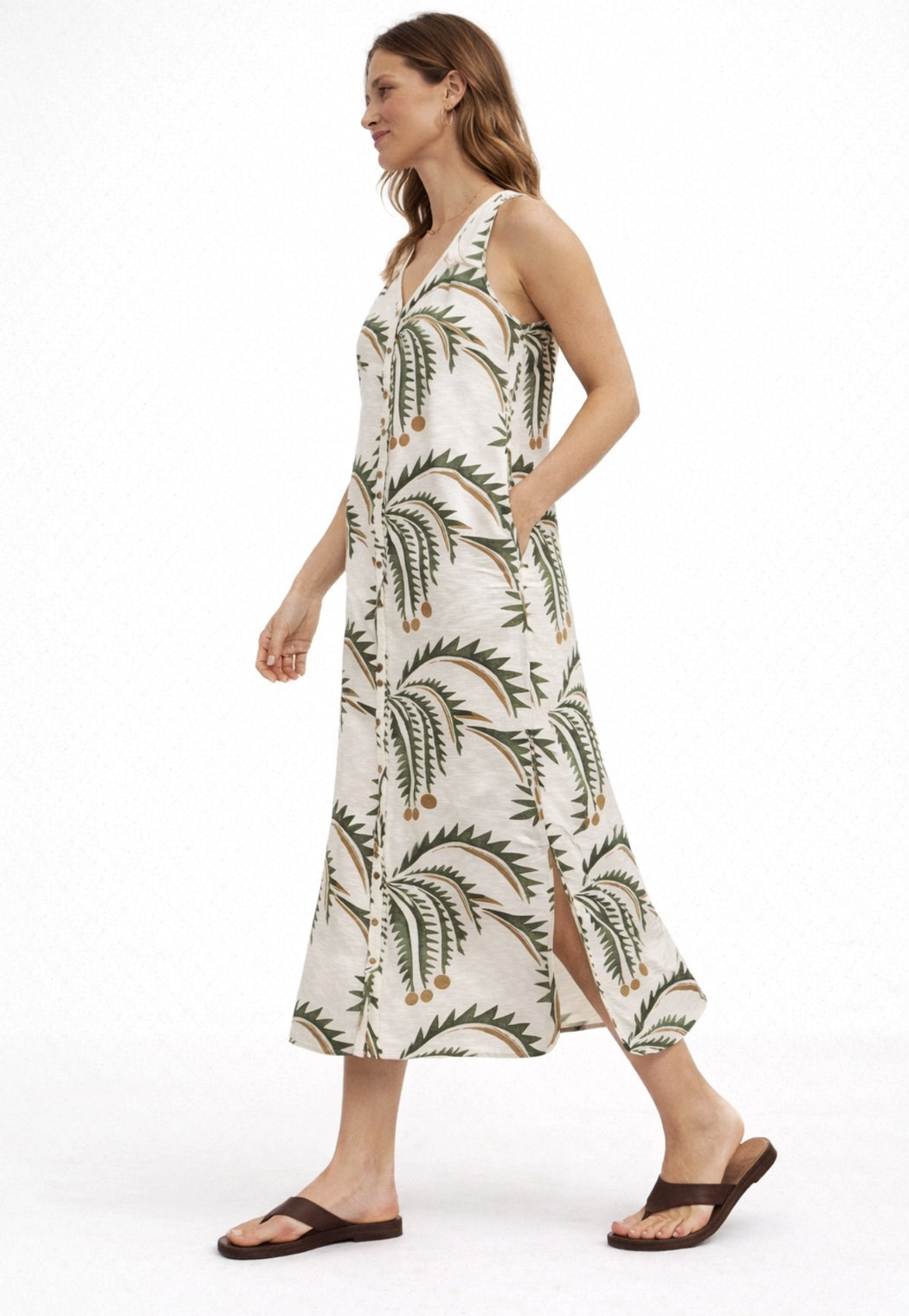 Holiday breeze dress - Green print
