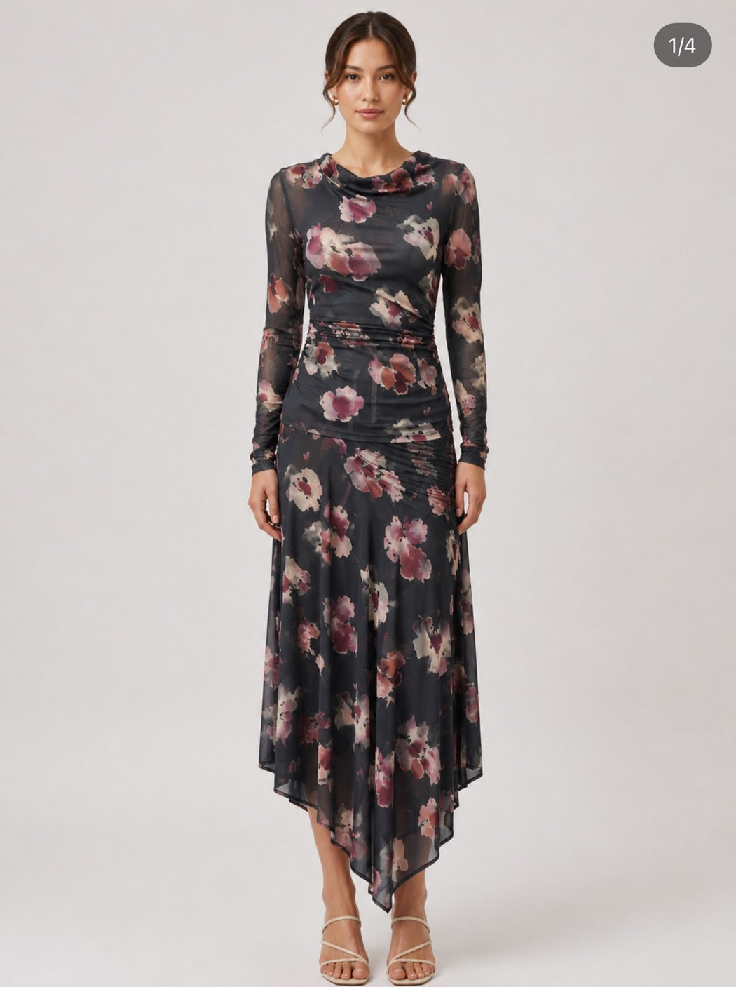 Mesh Orchid Top - Floral