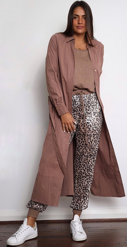 Lightweight Jacket Dress - Rhubarb
