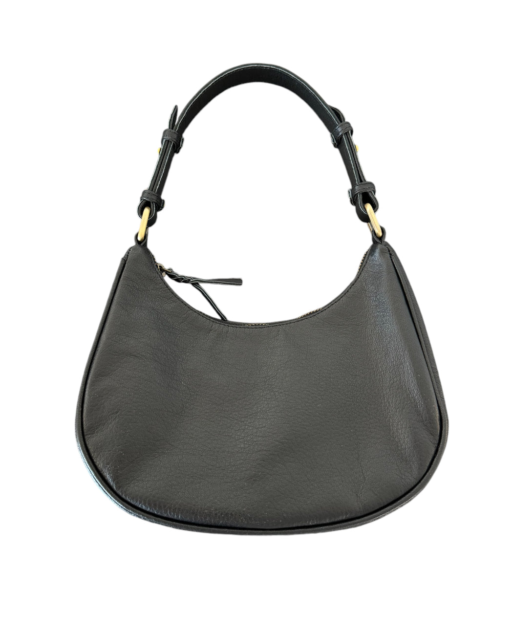 Hobo and Hatch Genuine Leather Clara Mini Shoulder Bag - Textured Noir (black)