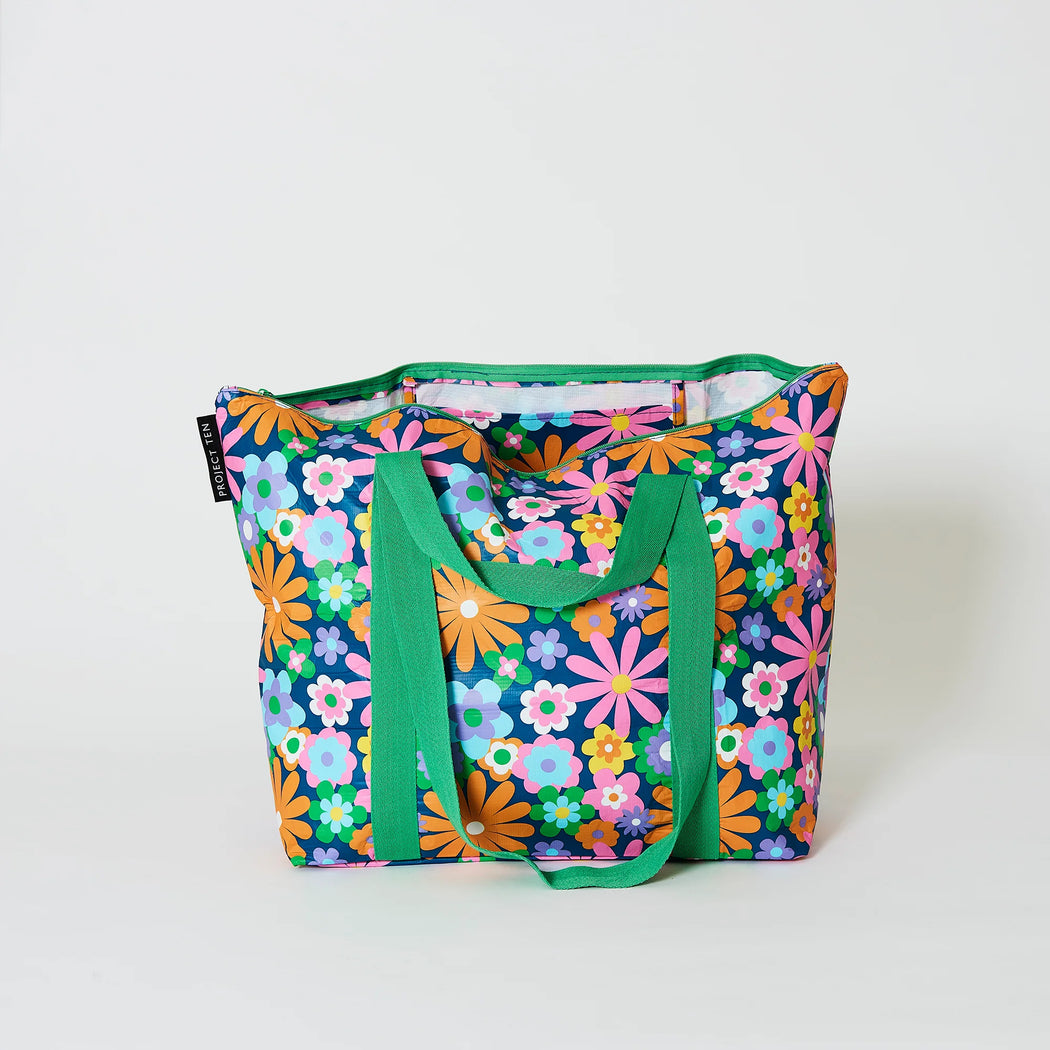 Project Ten Zip Tote Bag - Pop Floral