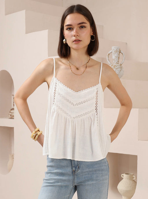 Boho Cami Top - White