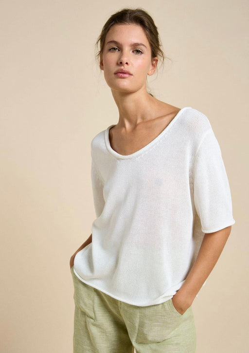 Little Lies Knit Spring Tee - Ivory