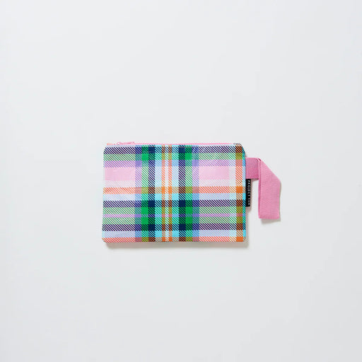 Project Ten Small Zip Pouch - Plaid