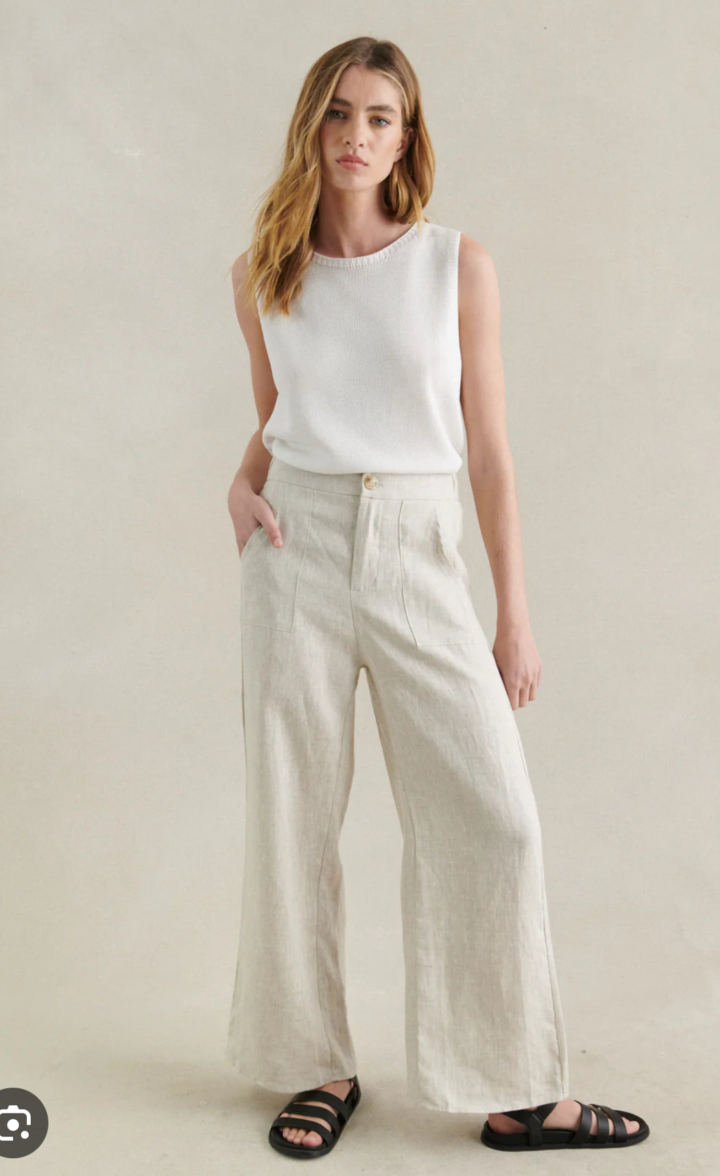 Little Lies Knit Spring Tank Top - Ivory