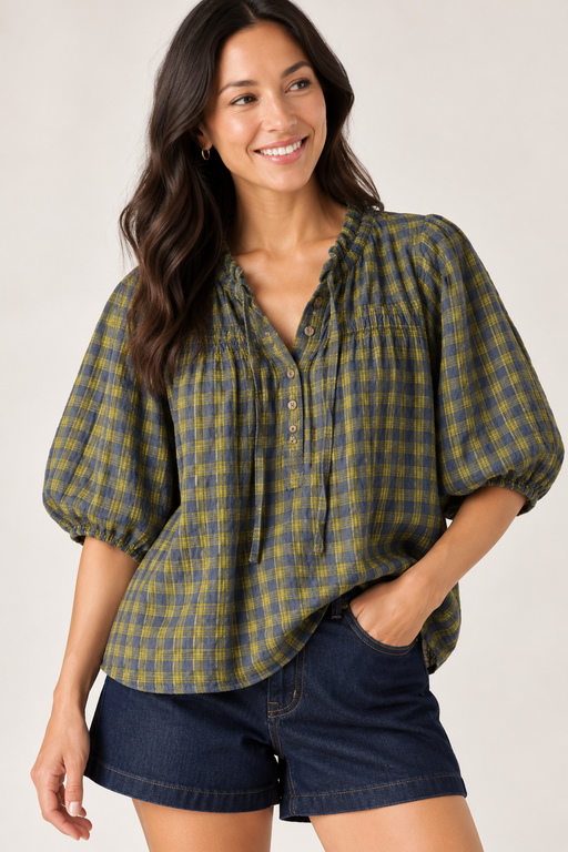 Gingham Blouse -