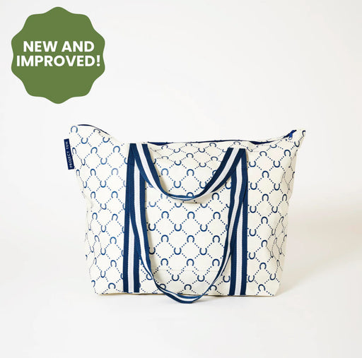 NEW DESIGN Project Ten Zip Tote Bag - Navy Horseshoe