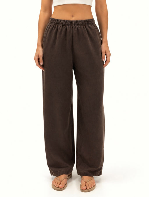 Barrel leg Denim Lounge Pants - Chocolate