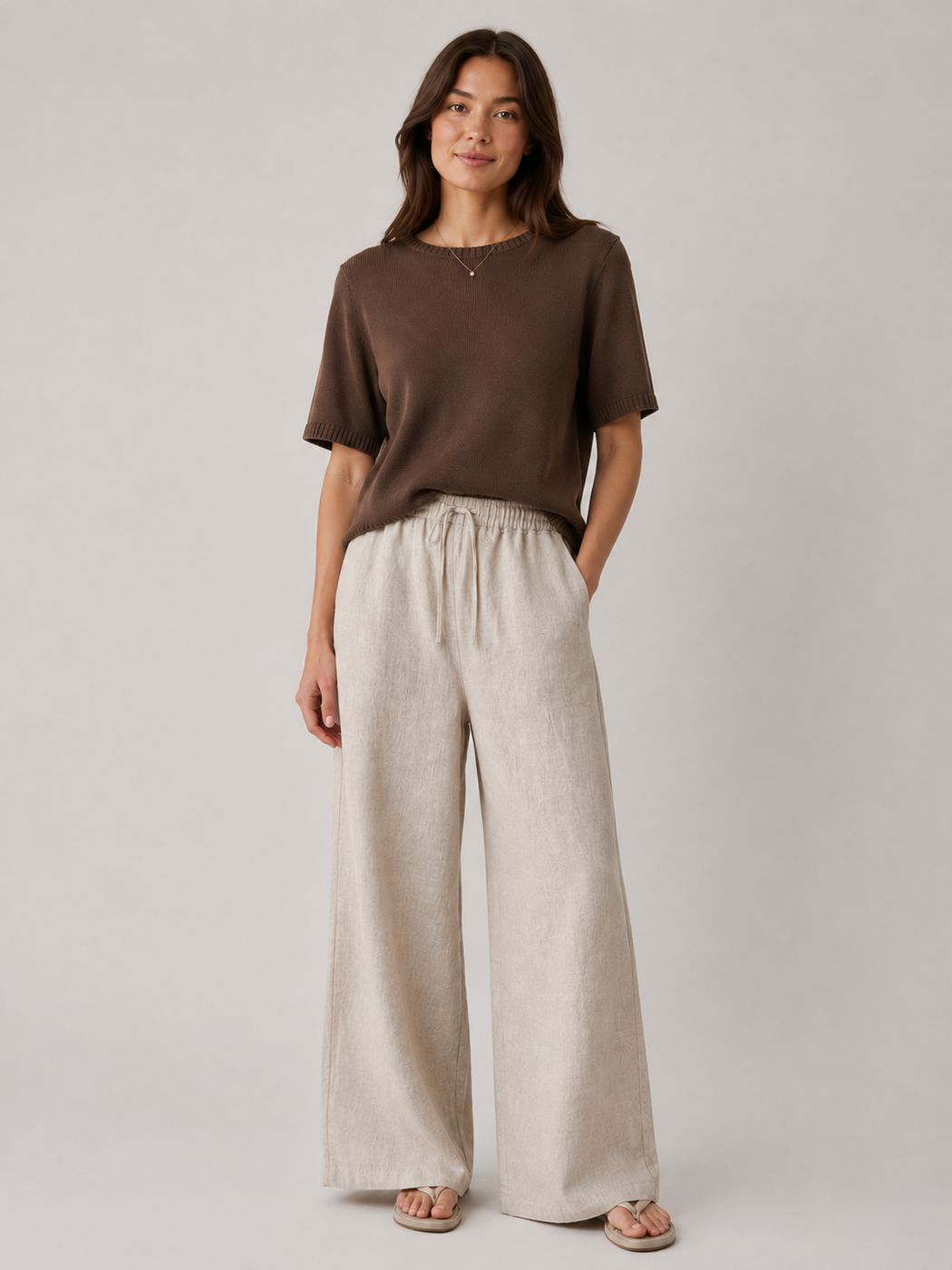 Little Lies Tara Linen Pants - Natural